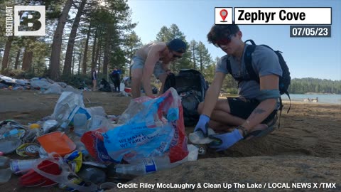 PATRIOTIC PICKUP! Lake Tahoe Cleaned Up of TONS of Garbage Left After 4th of July Celebration