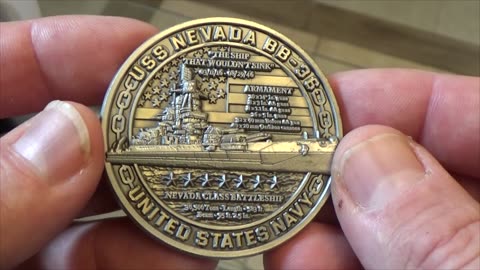 US Navy USS Nevada Battleships Of Pearl Harbor Collectible Coin