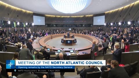 Nato: NATO Secretary General Jens Stoltenberg, North Atlantic Council at Foreign Ministers Meeting - April 5, 2023