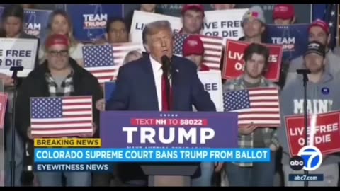 Colorado Supreme Court Removed President Trump from the ballot.