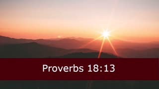 One Minute Proverbs 18 Devotional -- February 18, 2023