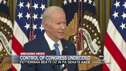 Biden says midterm results indicate a 'good day for democracy