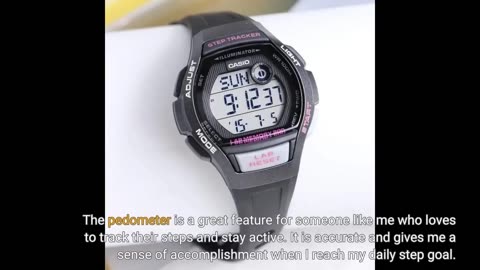 Casio Women's LWS- 2000H- 4AVCF Runner Digital Display Quartz Black Watch Color: Grey/Pink