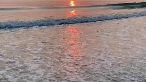 Peaceful view of sunset from beach beautiful seen of nature