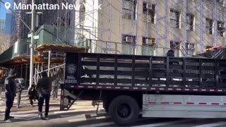 Shocking Video Shows Metal Barricades Being Placed Around Manhattan Criminal Court