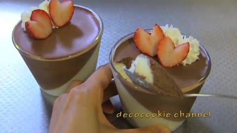 How to make Doeuble Chocolate Mousse【1 Minute Cooking】