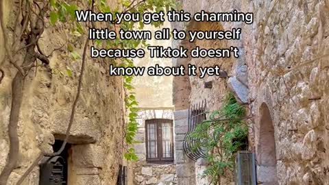 When you get this charminglittle town all to vourself