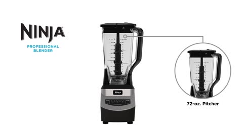 Ninja NJ601AMZ Professional Blender with 1000-Watt Motor & 72 oz Dishwasher-Safe Total