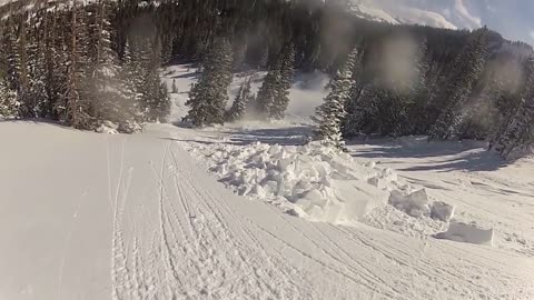 Avalanche Caught on GoPro Camera Uinta Mountains Utah 2_21_14