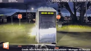 Michigan Police Officer Chases After PORTABLE TOILET, Giving Porta-Potty New Meaning