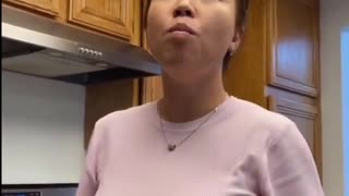 American Husband pissing her Vietnamese wife