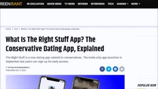 Right Stuff dating app pisses off liberal women