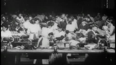 Taping Coils, Westinghouse Works (1904 Original Black & White Film)