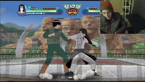 Neji Hyuga VS Might Guy In A Naruto Shippuden Clash of Ninja Revolution 3 Battle