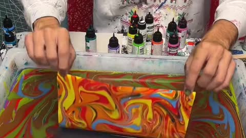 I LOVE this @DecoArt Inc. water marbling paint!