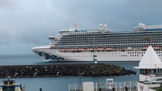Emerald Princess Princess Cruises departure Ponta Delgada Azores Portugal - 16.11.2022