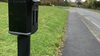 Gold postbox gone black not in use Nov 2023