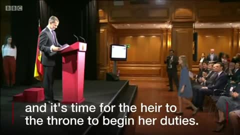Spain's princess delivers her first speech - BBC News