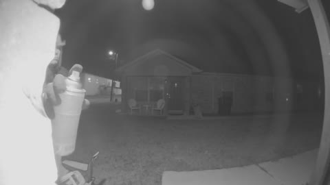 Suspected Thief Spray Paints Doorbell Camera