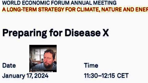 WEF prepares for "disease X" Google prepares for "sensitive event