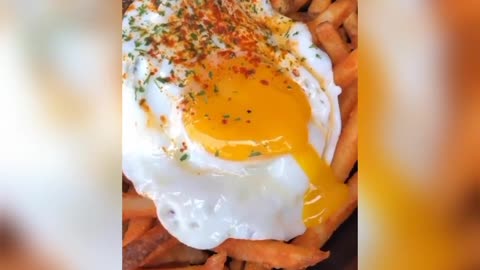 Egg beef and fries