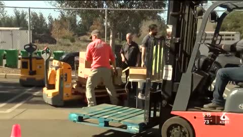 Hundreds of families line up for holiday food distribution in Santa Maria