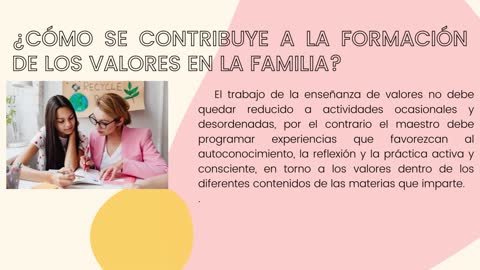 Micro informativo: Los valores familiares