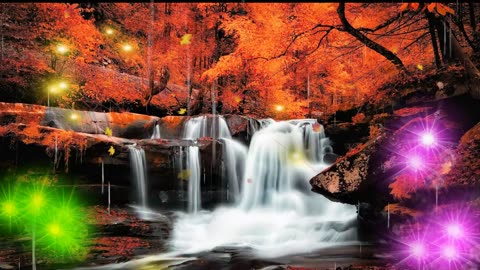 4K HDR- Magical Autumn Waterfalls