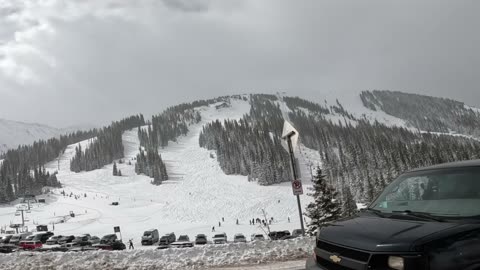 REDICE Arapahoe Basin snowboarding may powder day with Lefty G