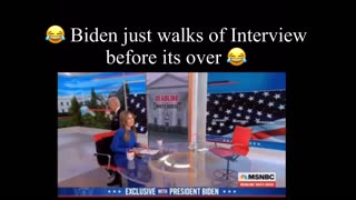 😂 Biden walks off Interview before its over 😂