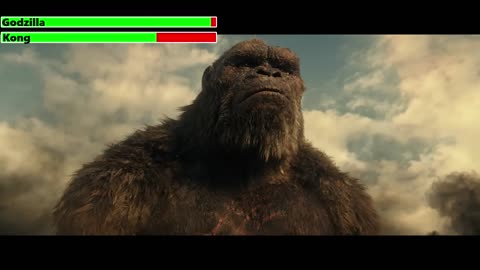 Godzilla & Kong vs. Mechagodzilla with healthbars