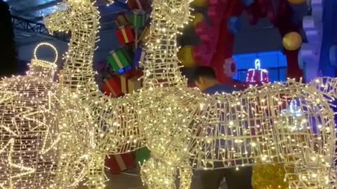Deer motif light showcase LED string lights with hot dip galvanized iron #Hoyechi