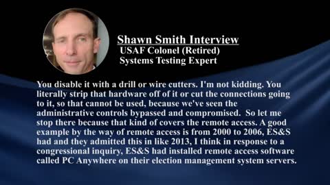 Colonel Shawn Smith discusses machine vulnerabilities