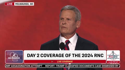 WATCH: Governor of Tennessee Bill Lee Speaks at 2024 RNC in Milwaukee, WI - 7/16/2024