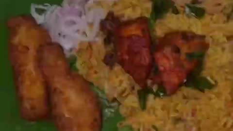 Indian famous chicken briyani