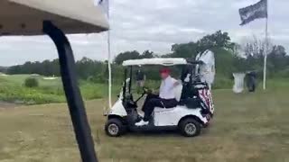 President Trump CLOWNS Biden All While Playing Golf