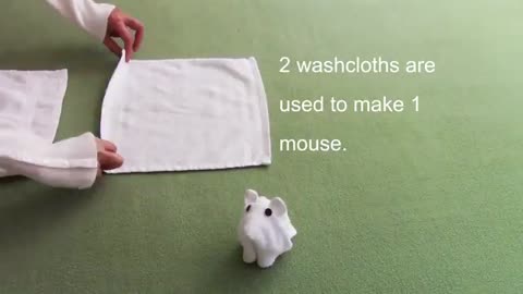 Towel Animal - How to Make Washcloth Mouse | Washcloth Folding | Towel Folding | Towel Origami