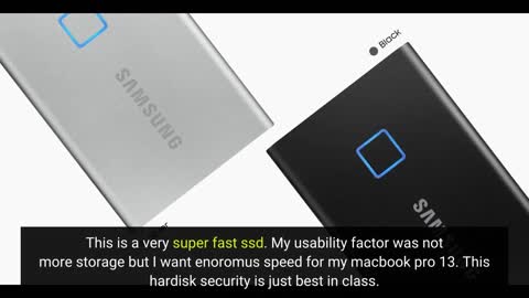 Samsung T7 Touch Portable SSD - 1TB - USB 3.2 Gen.2 Externe SSD – Sicherheit per Fingerabdruck