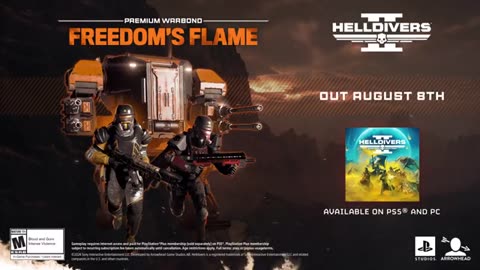 Helldivers 2 - Official Freedom’s Flame Premium Warbond Trailer
