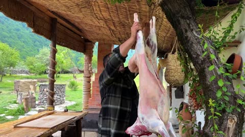 Built A Primitive Tandoor Made Of Clay For Cooking A Whole Ram Under A Barrel