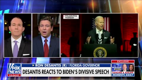 Florida Governor Ron DeSantis Comments On Biden's 09/01/22 Speech