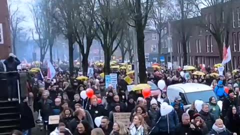 Netherlands Vaccine passport protest Dec. 4, 2021