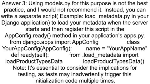 Where shall I put 39initialization code39 in a Django application