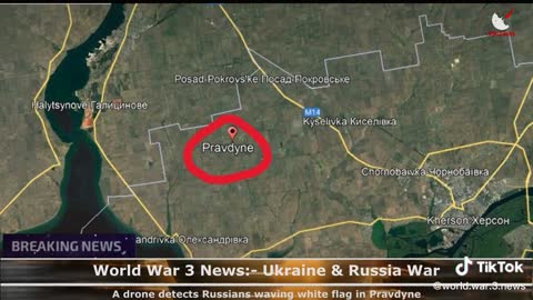 A drone detects Russians waving white flag in pravdyne