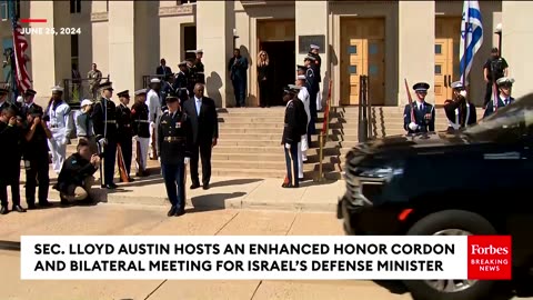 Sec. Lloyd Austin Hosts An Enhanced Honor Cordon And Bilateral Meeting For Israel's Defense Minister