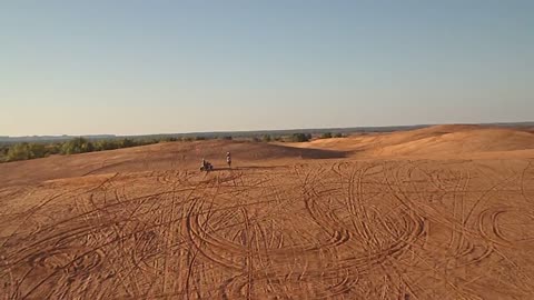 Waynoka Sand Dunes Dirt bike jump and crash