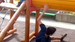 Playground tunnel falling off