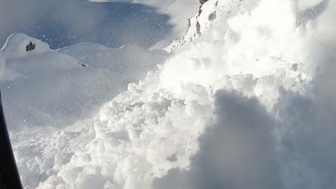 Skier Dragged Down the Mountain by an Avalanche