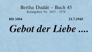 BD 3494 - GEBOT DER LIEBE ....