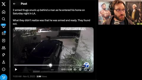 Wild Video of Homeowner Blasting at Two Criminals Trying Rob Him